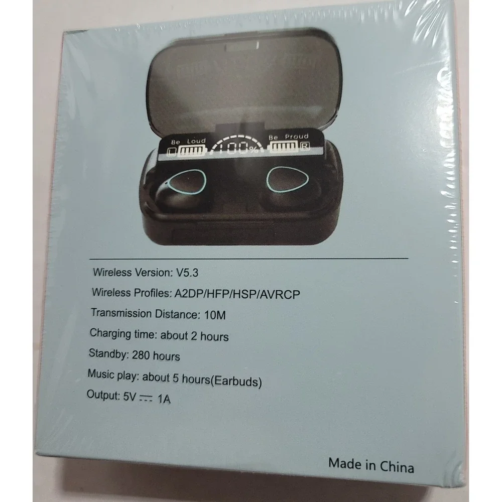 M10 True Wireless V5.3 BT Earbuds (with Digital Indicator) Fast Charging